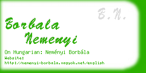 borbala nemenyi business card
