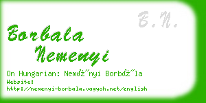 borbala nemenyi business card